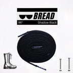 Black elastic shoelace from Plush Fashion Hub, featuring a sleek shadow black color and flexible, stretchy design for comfortable wear.