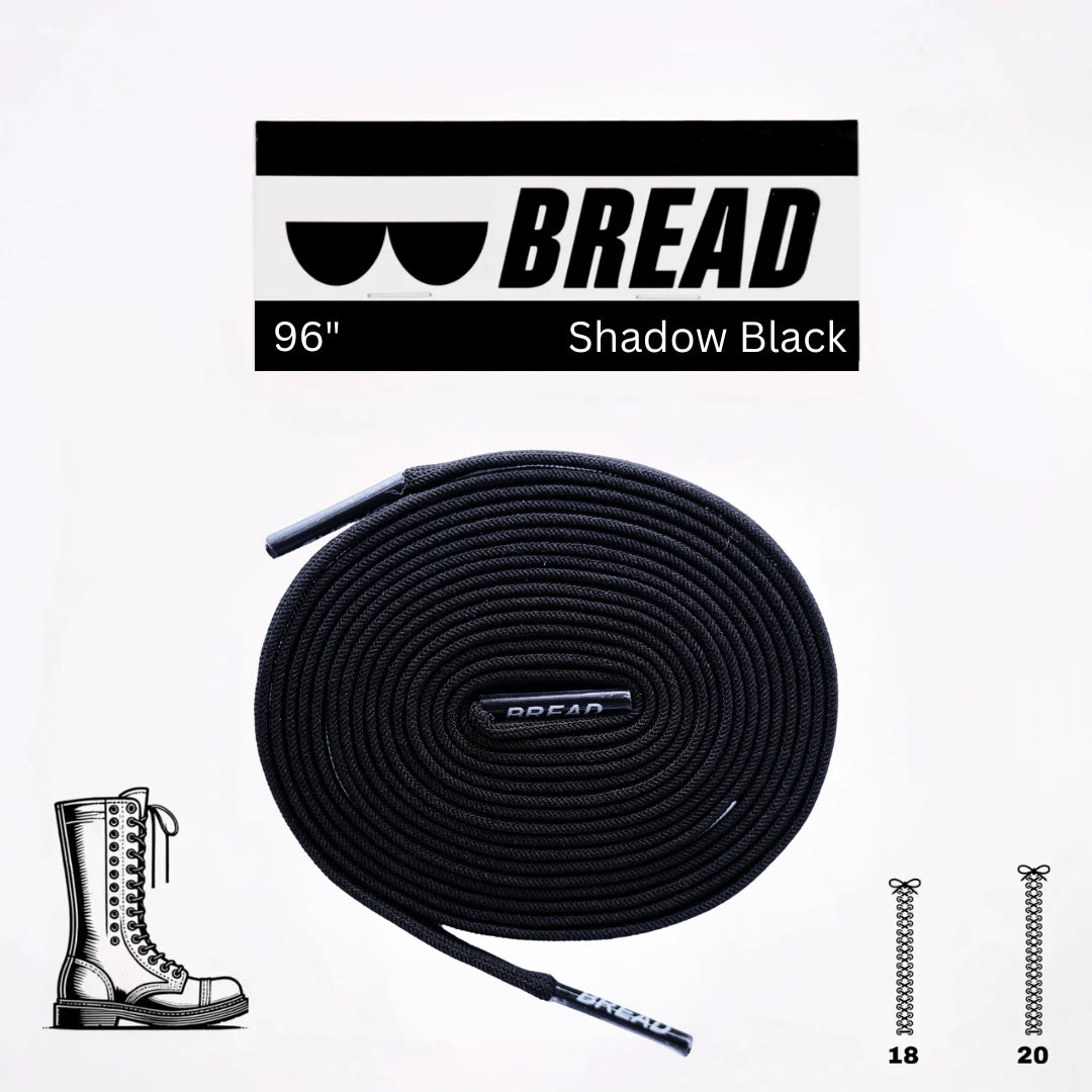 Black elastic shoelace from Plush Fashion Hub, featuring a sleek shadow black color and flexible, stretchy design for comfortable wear.