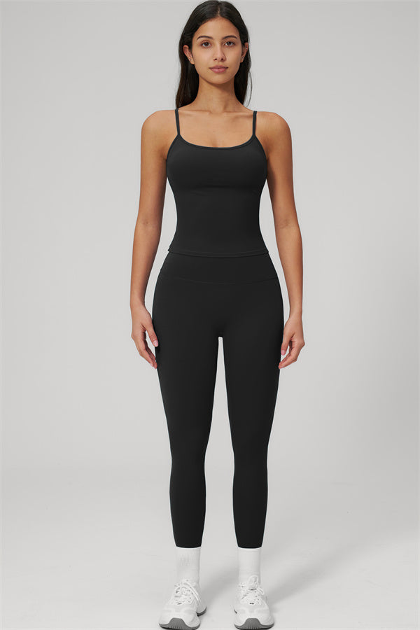 Fitglutes Activewear Rapture tank top and leggings 2-piece set, stylish gymwear with fitted tank top and matching leggings for workouts.