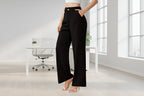 Women’s elegant casual suit pants with pockets by FitiqueFit, featuring a tailored fit and classic office trouser style.