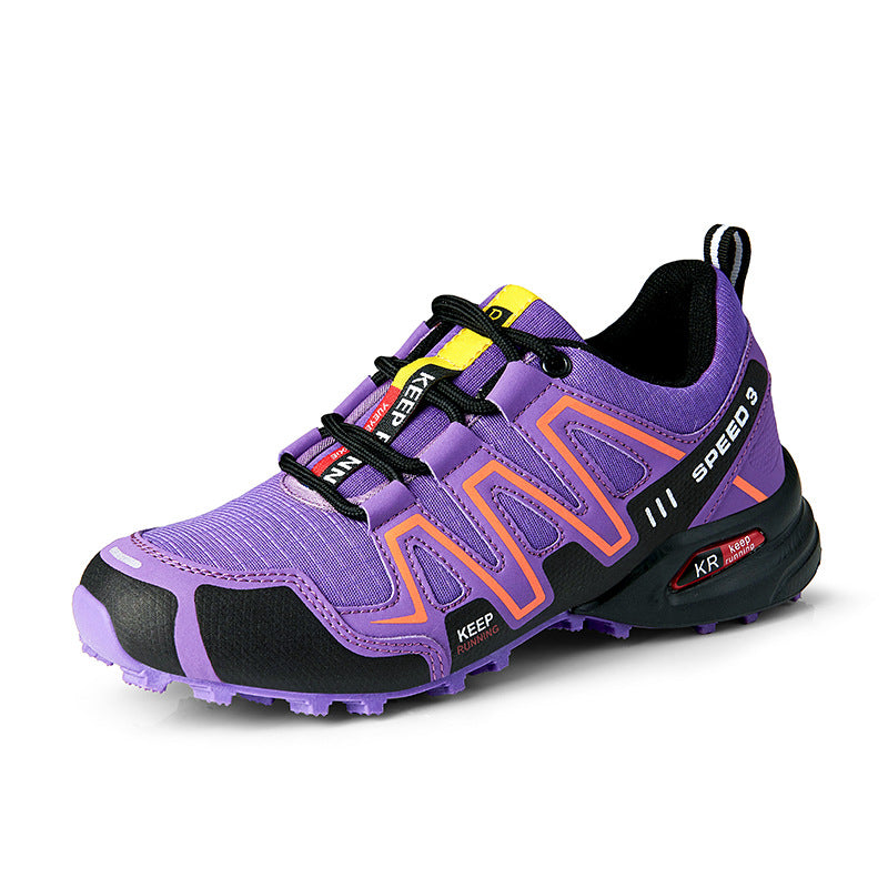Outdoor breathable hiking and trail running sneakers for men and women by Plush Fashion Hub, featuring large size options.