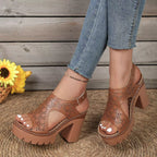 Shopimist open toe block heels sandals with stylish design and chunky heel, perfect for casual or dressy summer outfits.