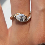 Sterling silver 1.5 carat moissanite ring with a sparkling center stone, crafted by Shopimist.