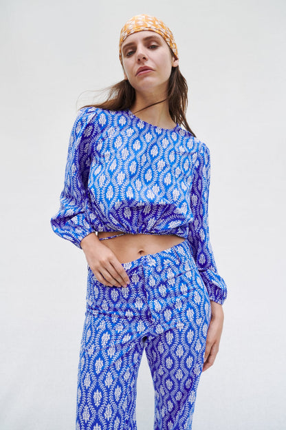 Summer Women Clothing Floral Print Short Pullover Shirt Top Bella Mia