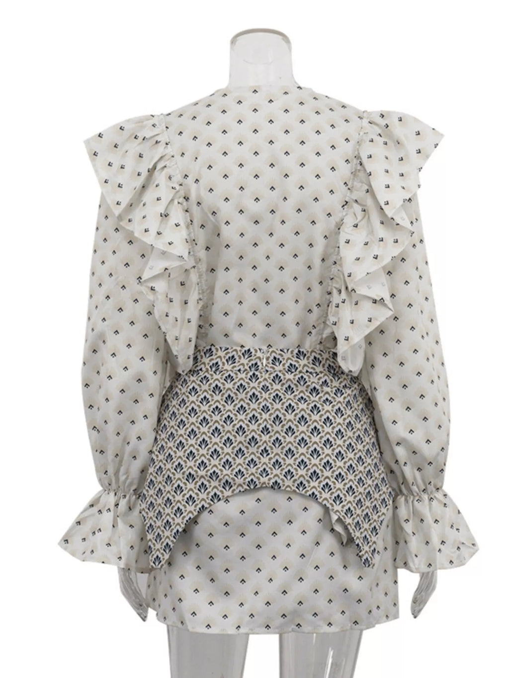 Shopimist ruffled floral print mini dress with feminine design, featuring a flowy silhouette and vibrant flower pattern.