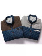 Men's full-size quilted snap-down jacket by Shopimist, shown in plus size with a padded, stylish design and front snap buttons.