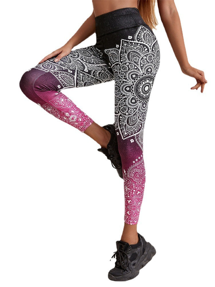 Plus size high-waist compression yoga leggings with pockets from FitiqueFit, black activewear with a comfortable fit and functional design.