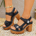 Open toe block heels sandals by Shopimist featuring a stylish design with a chunky heel and open toe in neutral color.
