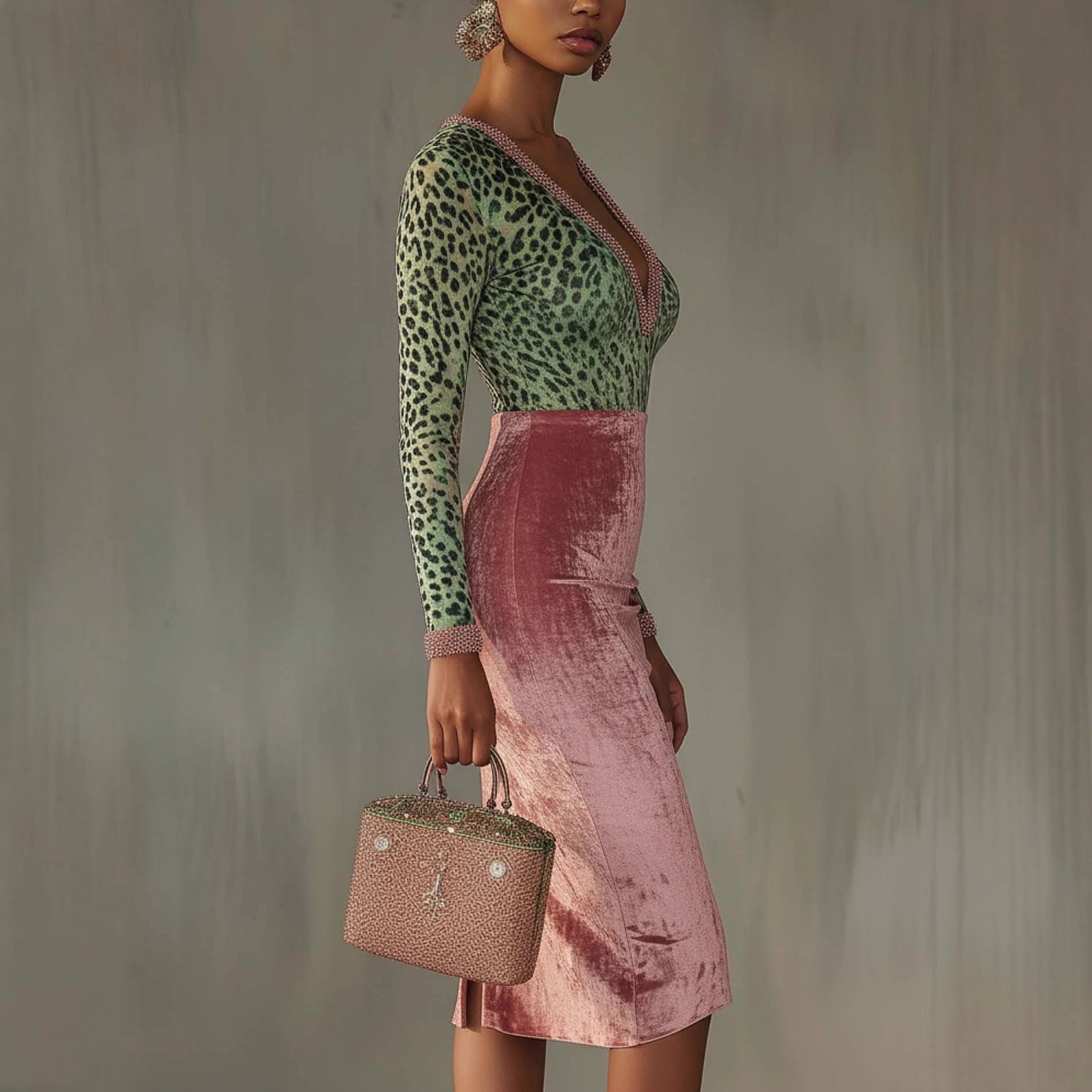 Shiny, stretchy velvet bodycon high-waist mermaid skirt from Plush Fashion Hub, featuring a sleek, form-fitting silhouette.