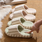 Unisex Soft Faux Fur Indoor Home Slippers with Anti-Slip Sole