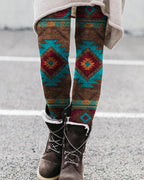 Unisex Hawaiian 3D print leggings by Plush Fashion Hub featuring vibrant digital tropical flower and leaf patterns for casual wear.