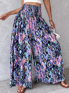 Printed Wide-Leg Pants