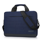 Plush Fashion Hub computer bag and handbag in black, featuring shoulder strap and briefcase style for professional use.