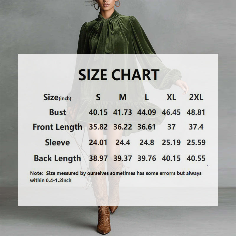 Women’s bow-tie puff sleeve dress by FitiqueFit with asymmetric ruffle hem, casual short dress, perfect for elegant everyday wear.