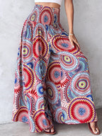 Printed Wide-Leg Pants
