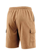 Men's plus size casual cargo shorts with drawstring waist, made by Trendsi, featuring multiple pockets and comfortable fit.