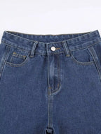Plush Fashion Hub side distressed denim jeans with ripped details and a slim fit, showcasing the stylish denim design.
