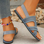 Shopimist open toe mesh sandals with stylish design and breathable mesh upper, perfect for warm weather and casual wear.