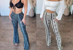 Slim women's high elastic tight pants with sexy print, featuring a fitted design and modern style from Plush Fashion Hub.