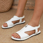 Shopimist open toe flats sandals with sleek design, featuring a comfortable sole and stylish open toe style for casual wear.