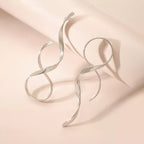 Shopimist alloy spiral drop earrings featuring sleek, metallic design with coiled, elegant shape for stylish wear