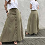 Women's Elegant High-Waist A-Line Skirt