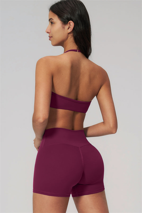 Fitglutes Activewear sports bra and shorts 2-piece set, featuring athletic bottoms designed for gym and workout activities.