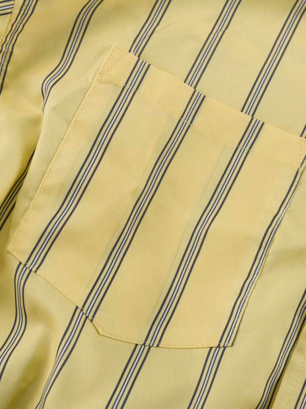 Striped button-up shirt and shorts set by Shopimist, featuring vertical stripes and casual summer style.