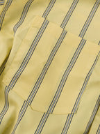 Striped button-up shirt and shorts set by Shopimist, featuring vertical stripes and casual summer style.