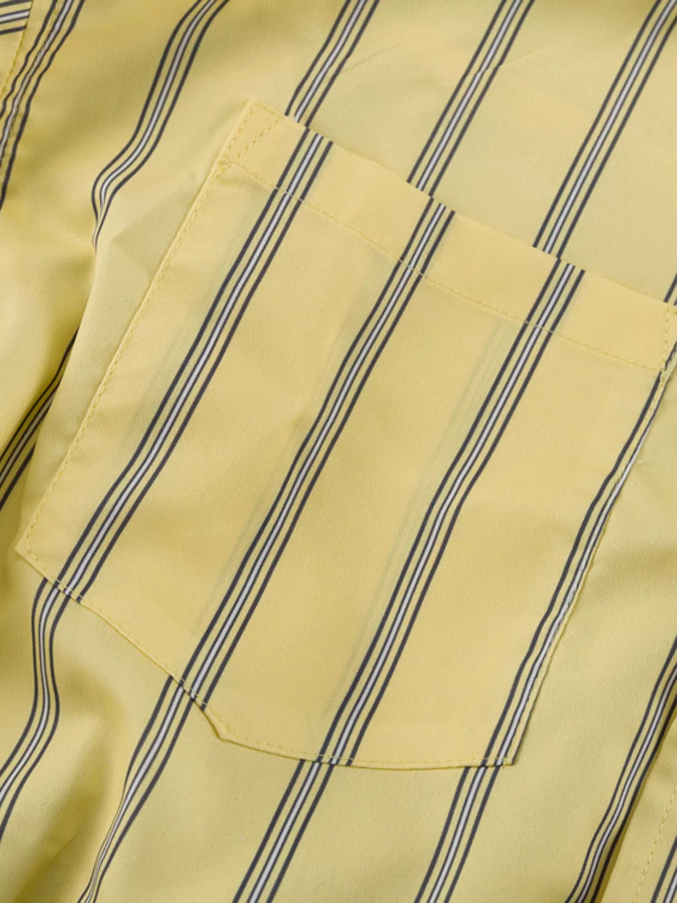 Striped button-up shirt and shorts set by Shopimist, featuring vertical stripes and casual summer style.