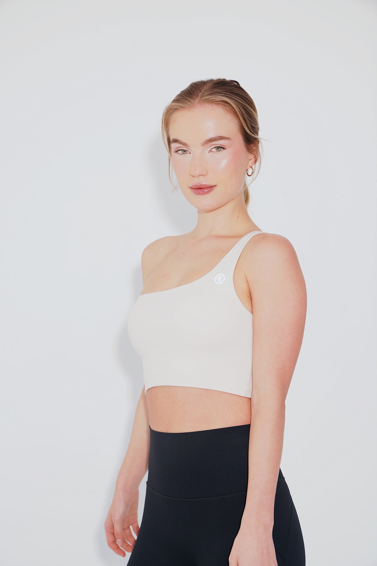 Ivory I Am Wise tie-up bra by KIMITH BRAND featuring adjustable straps and soft fabric for comfortable wear.