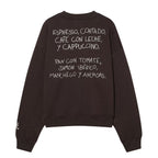 Women's Printed Long Sleeve Casual Pullover Hoodie in Coffee Brown