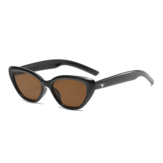 Classic cat eye sunglasses for women and men with rice nail design by Plush Fashion Hub, stylish eyewear for a chic look.