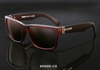 Men's polarized sport sunglasses with square frame, UV400 protection, by Plush Fashion Hub, shown on a neutral background.