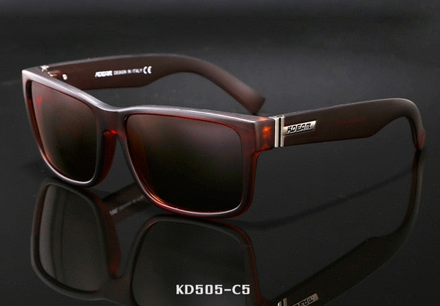 Men's polarized sport sunglasses with square frame, UV400 protection, by Plush Fashion Hub, shown on a neutral background.