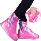 Waterproof Shoe Covers with Zipper, Thickened Rain Boot Covers, PVC Mid-Calf Shoe Covers for Travel