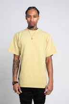 Pastel heavy cotton tee from Plush Fashion Hub, casual tops with a relaxed fit and soft pastel color.