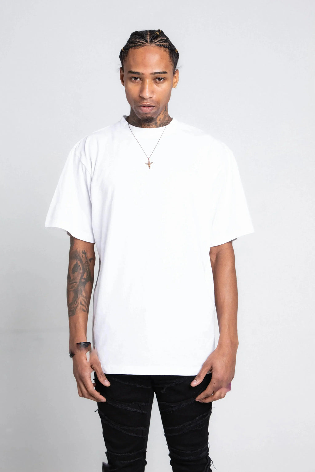 Pastel heavy t-shirt from Plush Fashion Hub, soft fabric, relaxed fit, light pastel color, casual top for everyday wear.