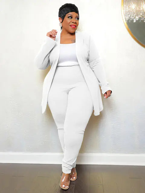 Plus size women's matching two-piece outfit set by Trendy Attic Store01, featuring a stylish coordinated ensemble for women.