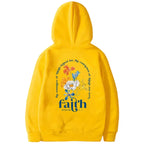 Aesthetic Christian Bible verse hoodie for women, soft plush pullover with inspirational religious print, by Plush Fashion Hub.