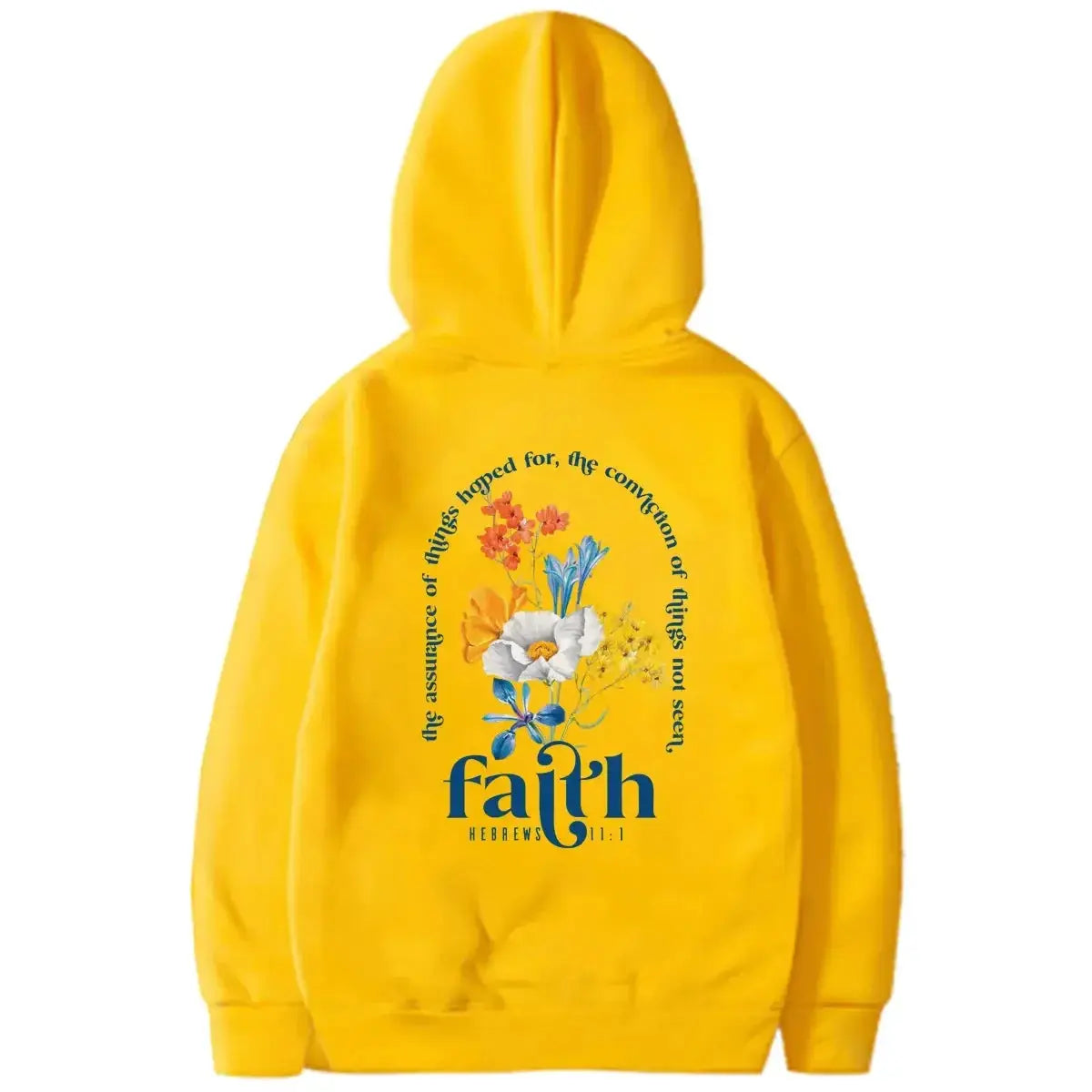 Aesthetic Christian Bible verse hoodie for women, soft plush pullover with inspirational religious print, by Plush Fashion Hub.