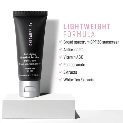 Anti-Aging Tinted Moisturizer Sunscreen Broad-Spectrum SPF 30 by Chica Beauty - Plush Fashion Hub