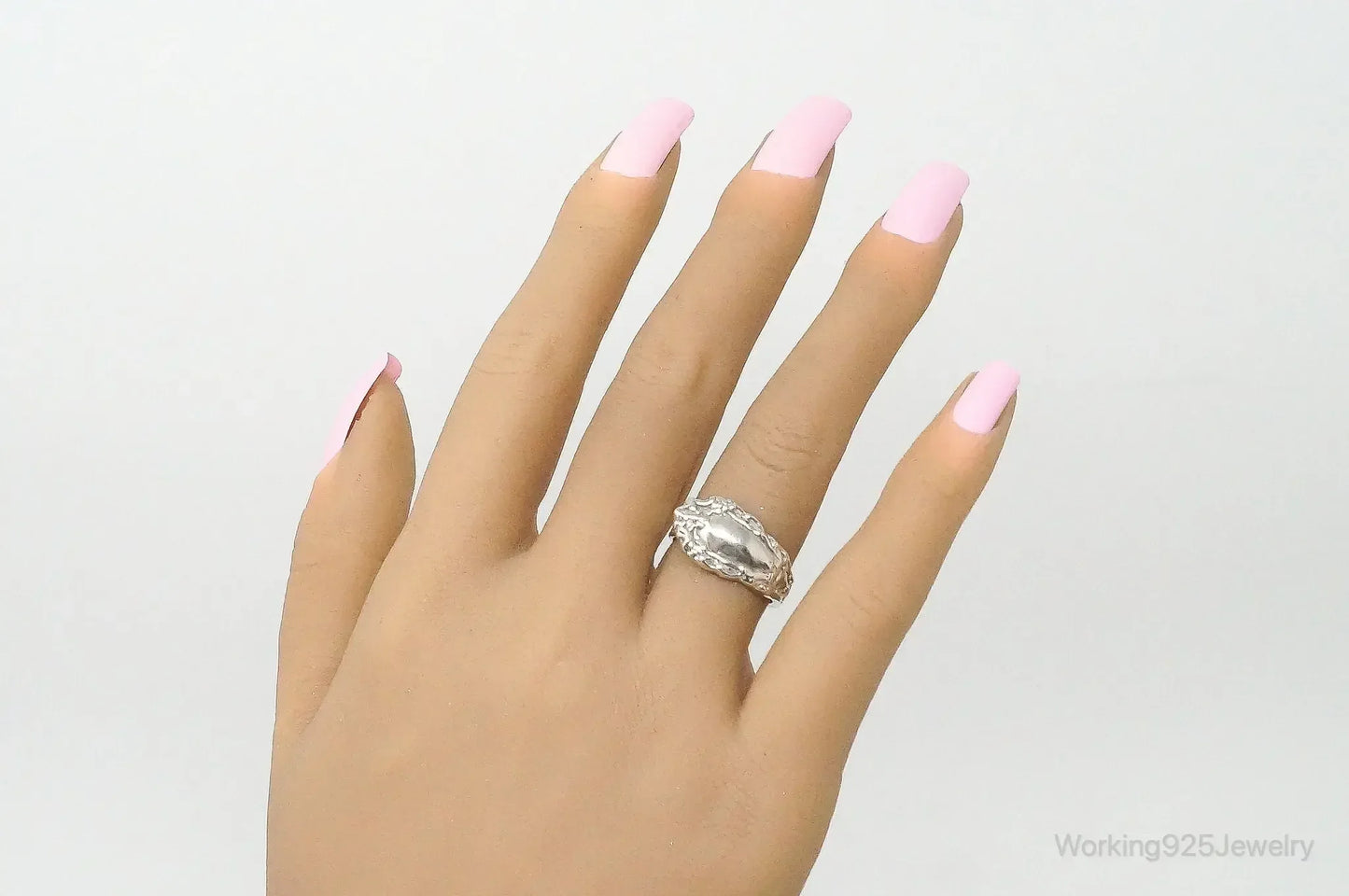 Antique Sterling Silver Spoon Ring - Size 6.5 - Plush Fashion Hub