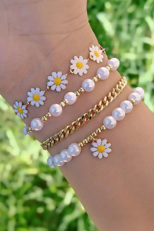 April Beaded Chain Bracelet Set - Plush Fashion Hub