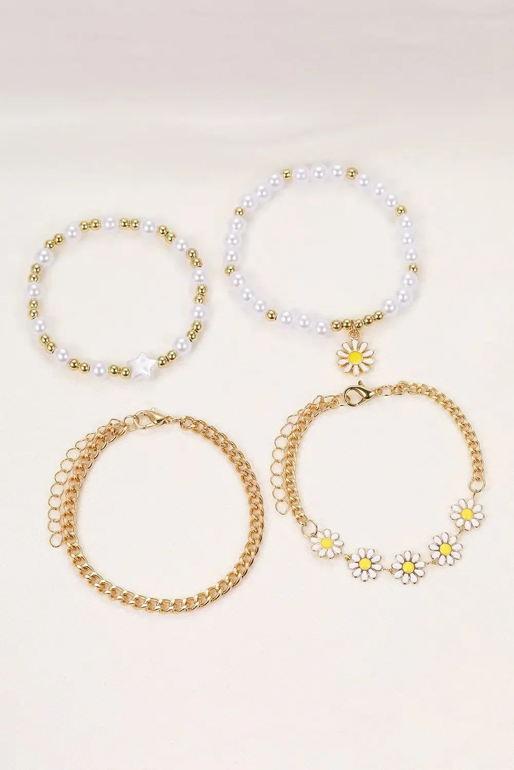 April Beaded Chain Bracelet Set - Plush Fashion Hub