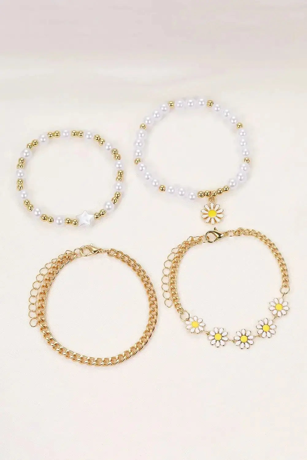 April Beaded Chain Bracelet Set - Plush Fashion Hub