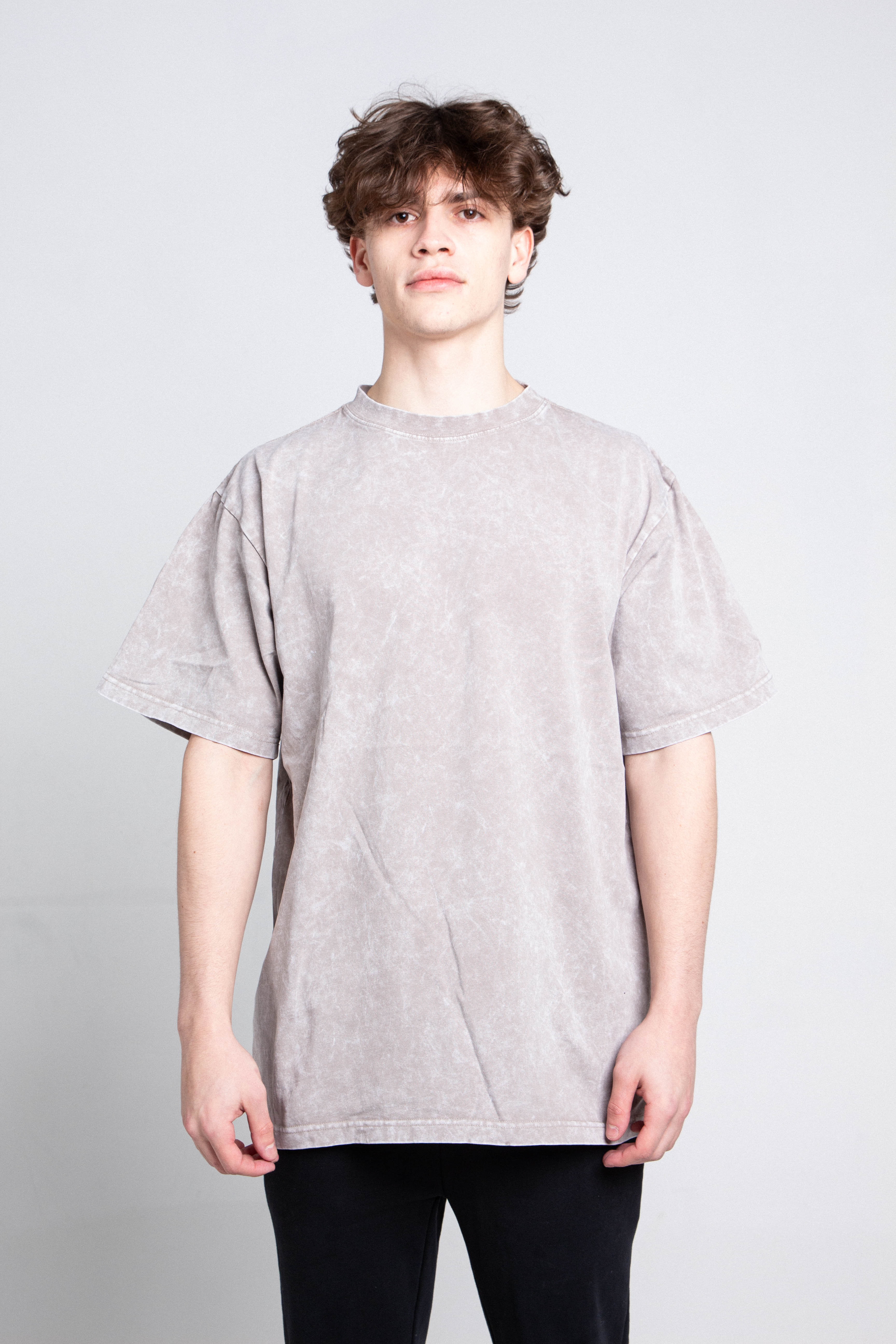 Armored Jeans AJPT300GM stone wash heavy T-shirt, casual men's top with a relaxed fit and textured fabric, in a stone wash finish.