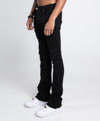 Pair of Armor Jeans AJS410 shredded stacked jeans pants with distressed detailing and a modern fit.