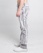 Gray and white vintage slim jeans from Armor Jeans, showing the fit and classic design of AJ738SL-3 style.