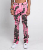 Light blue AJ04L Color Dye Loose Jeans by Armor Jeans, showcasing relaxed fit pants with distressed details and faded dye finish.
